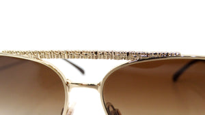 Chanel 4231 Pilot Gold-Tone Metal Frame & Brown Tinted Lens Aviator Sunglasses