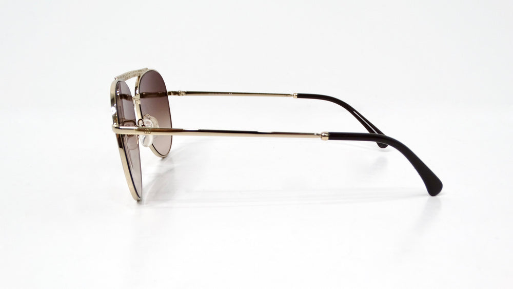 Chanel 4231 Pilot Gold-Tone Metal Frame & Brown Tinted Lens Aviator Sunglasses