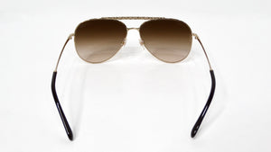 Chanel 4231 Pilot Gold-Tone Metal Frame & Brown Tinted Lens Aviator Sunglasses