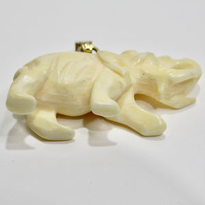 1960s Ivory Elephant Pendant