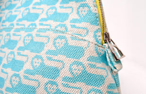 Hermes Bolide 30 Animaux Canvas Lion Print Pouch