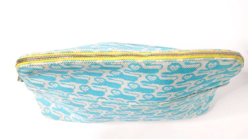 Hermes Bolide 30 Animaux Canvas Lion Print Pouch