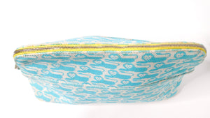 Hermes Bolide 30 Animaux Canvas Lion Print Pouch
