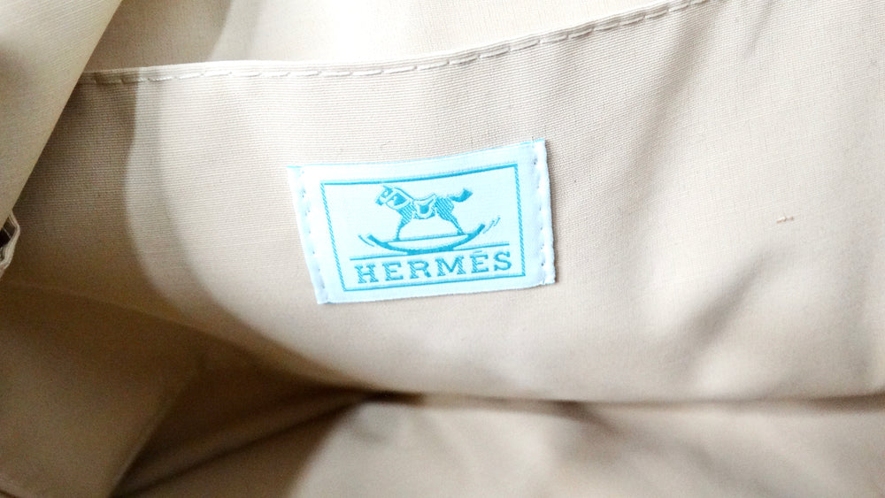 Hermes Bolide 30 Animaux Canvas Lion Print Pouch