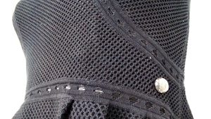 Chanel Black Perforated Cotton Mini Babydoll Dress
