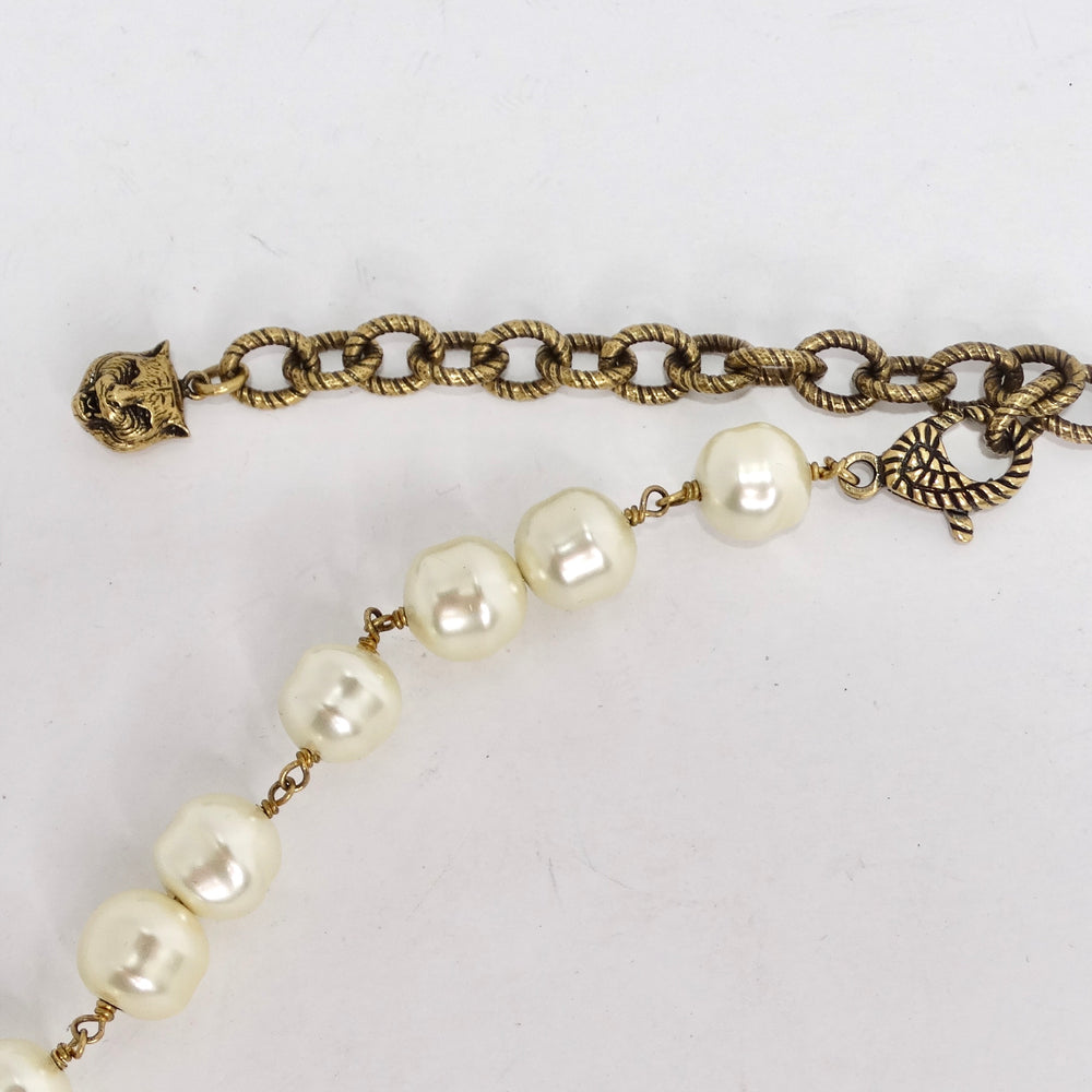 Vintage Chanel Pearl And Crystal Necklace