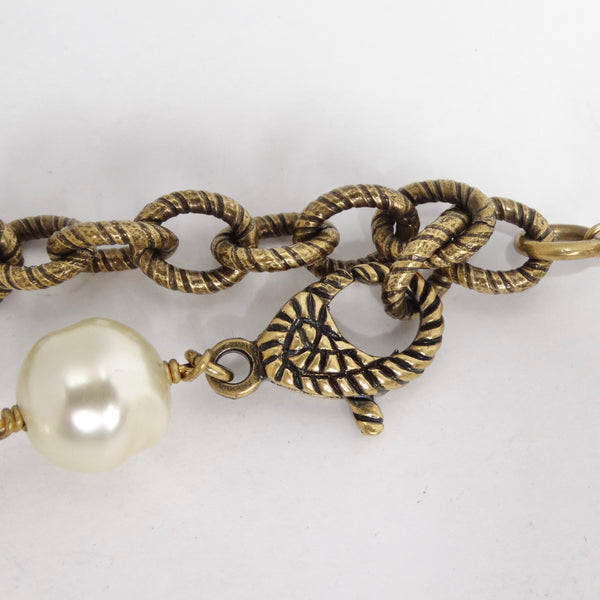 ネックレス・ペンダント Logo Pearl Embellished Necklace 817048_I4620_8078_001_100_0000