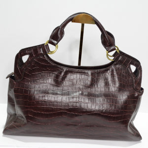 Cartier Crocodile Brown Tote Bag