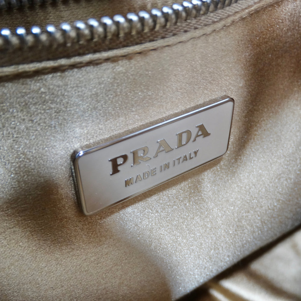 Prada Metallic Leather Top-Handle Bag