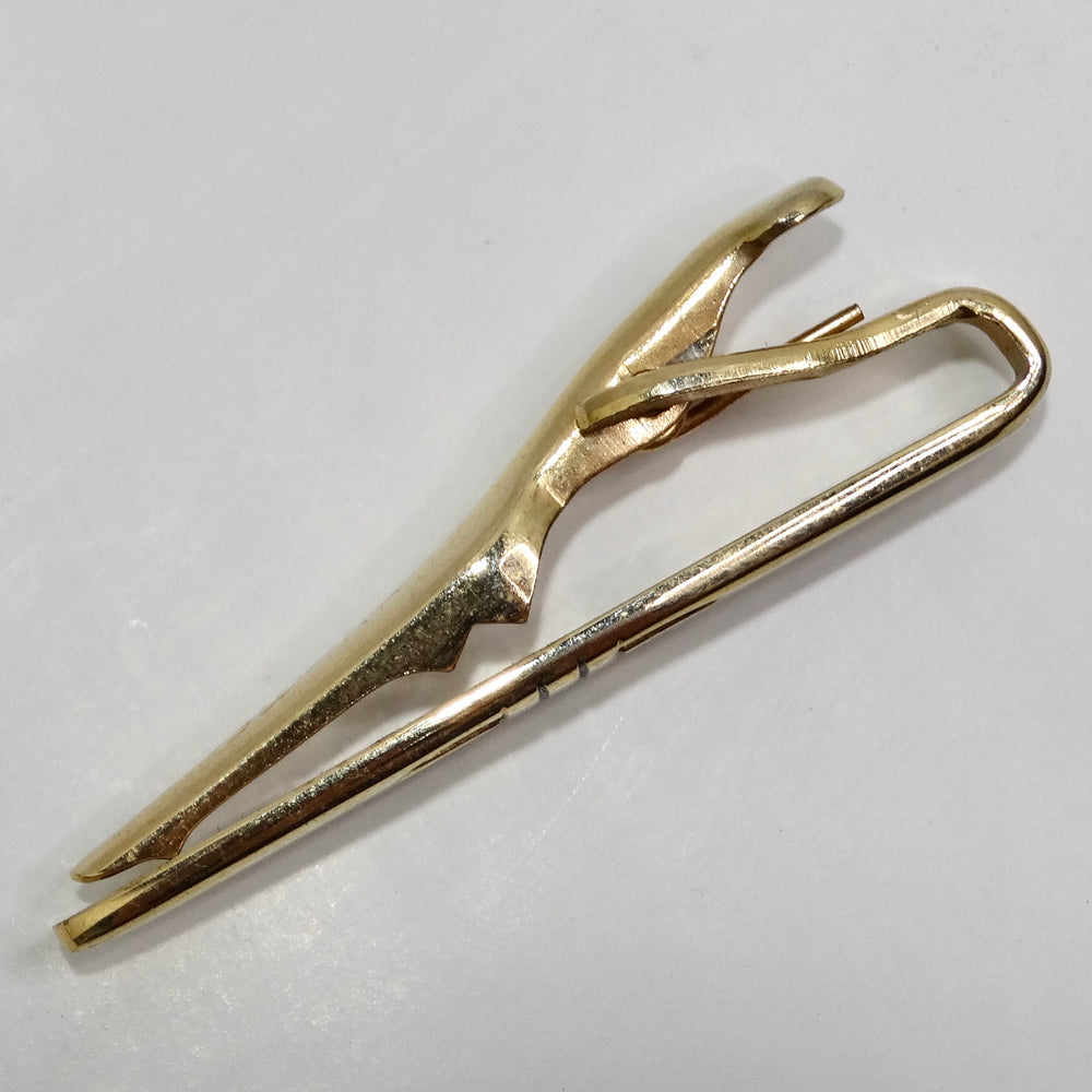 Swank 18K Gold Plated Vintage Cuff Links and Tie Clip Set
