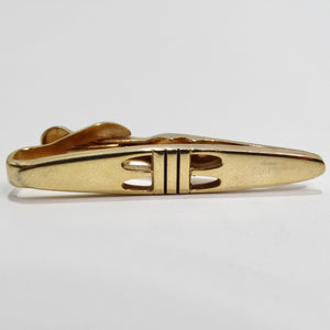 Swank 18K Gold Plated Vintage Cuff Links and Tie Clip Set