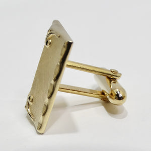 Swank 18K Gold Plated Vintage Cuff Links and Tie Clip Set