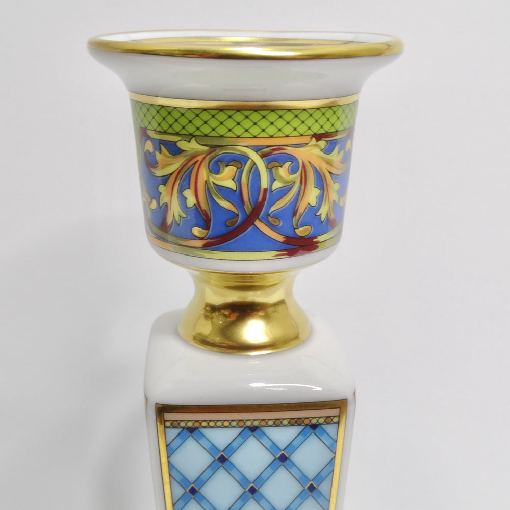 Versace Rosenthal 1990s Russian Dream Porcelain Candle Holder