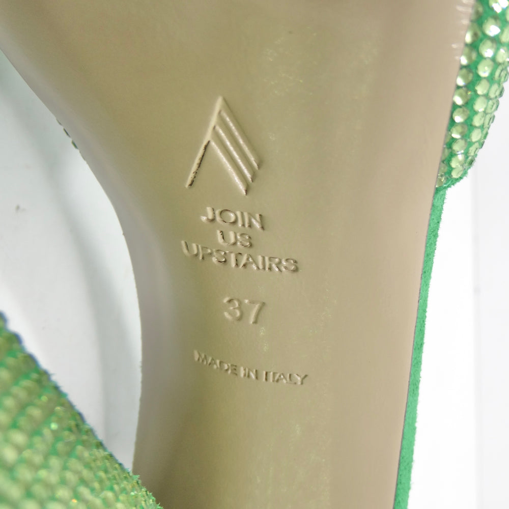 The Attico Green Devon Heeled Sandal
