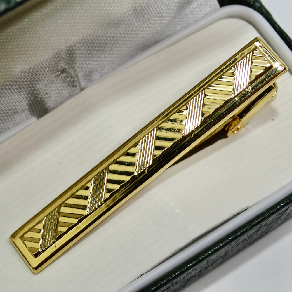 18K Gold Plated 1970s Tie Clip