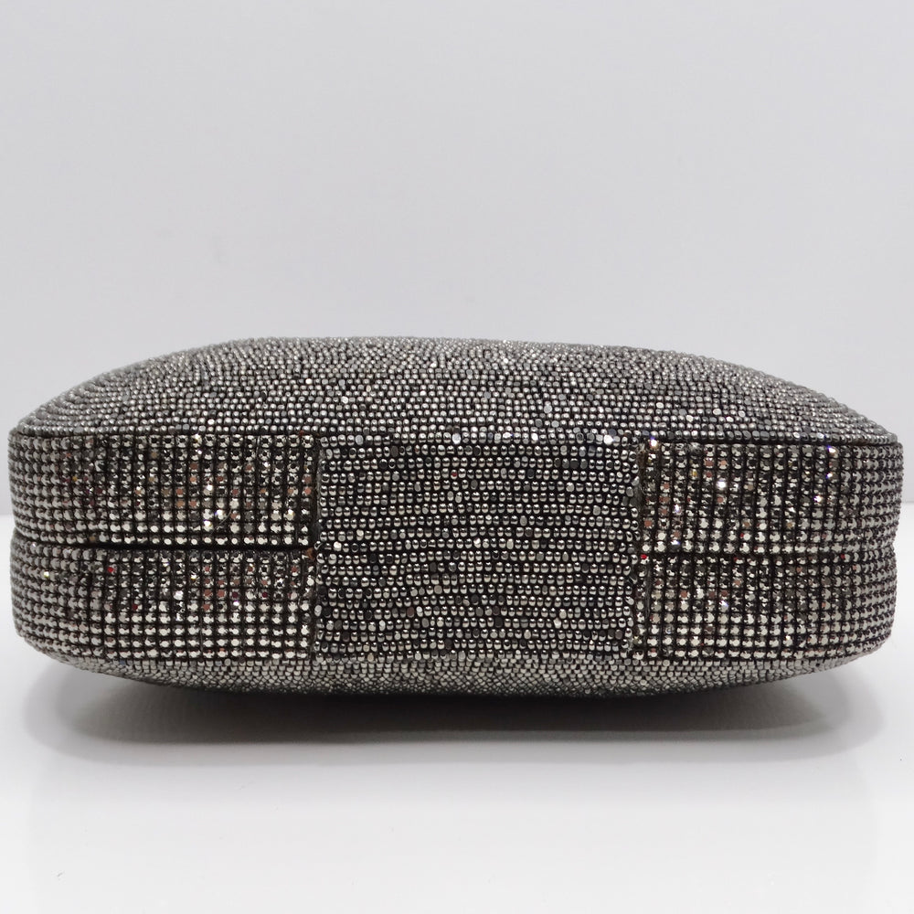 Crystal Embellished Faux Pearl Clutch Bag