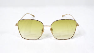 Gucci Gold-Tone Square Tinted Sunglass With Attachable Hanging Heart Charms