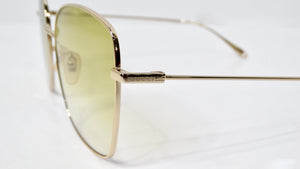 Gucci Gold-Tone Square Tinted Sunglass With Attachable Hanging Heart Charms