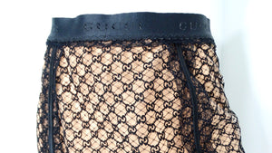 Gucci GG Lace Embroidered Midi Skirt With Attachable Silk Slip
