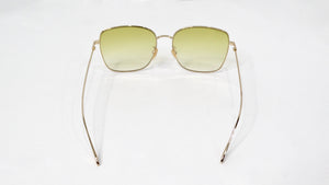 Gucci Gold-Tone Square Tinted Sunglass With Attachable Hanging Heart Charms