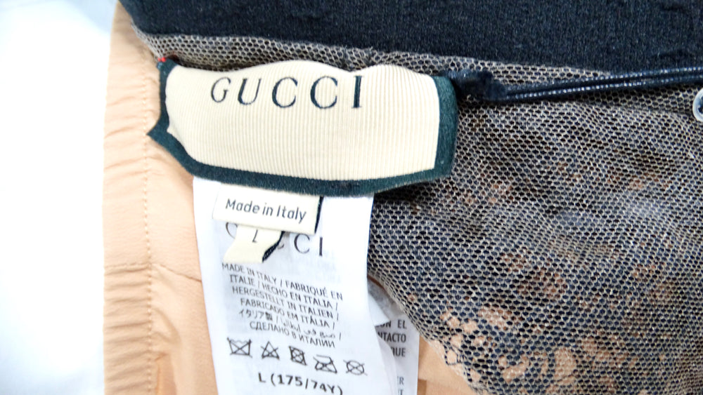 Gucci GG Lace Embroidered Midi Skirt With Attachable Silk Slip