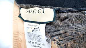 Gucci GG Lace Embroidered Midi Skirt With Attachable Silk Slip