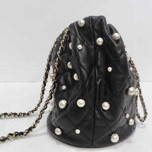 Chanel Black Calfskin CC Enamel Bucket Bag, myGemma, CH