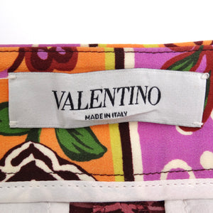 Valentino Silk Multicolor Floral Pants