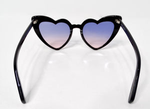 Saint Laurent Acetate Ombre Heart Frame Sunglasses