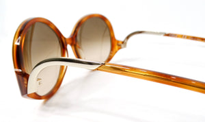 Chloe Blonde Tortoise Round Oversized Sunglasses
