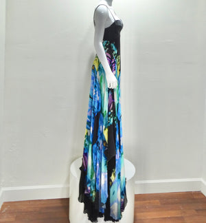 Michael Angel Multicolor Evening Gown