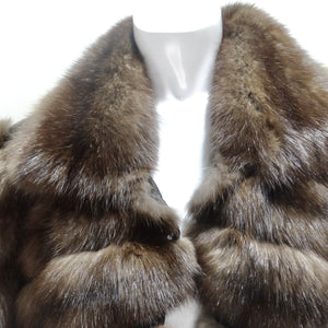 Luxury Vintage Inspired Fox Fur Stole , Faux Fur Shawl , Brown