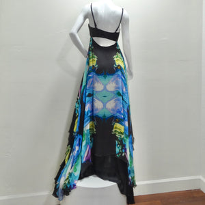 Michael Angel Multicolor Evening Gown