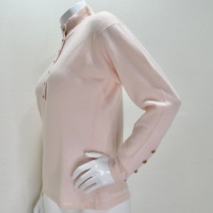 Valerie Louthan 90s Pink Cashmere Polo Sweater