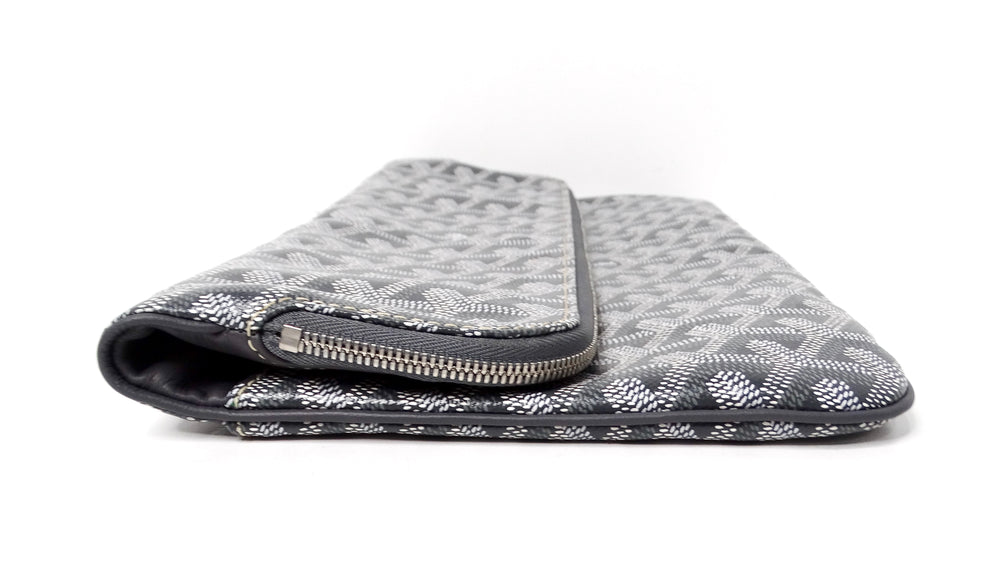 Goyard Grey Goyardine Sainte Marie Foldable Clutch Bag