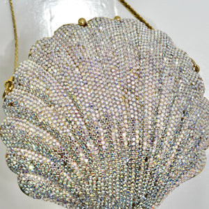 1980s Swarovski Crystal Sea Shell Handbag