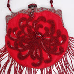 Larisa Barrera Red Embellished Evening Bag
