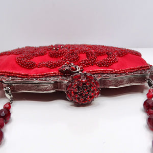 Larisa Barrera Red Embellished Evening Bag