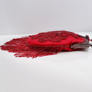 Larisa Barrera Red Embellished Evening Bag