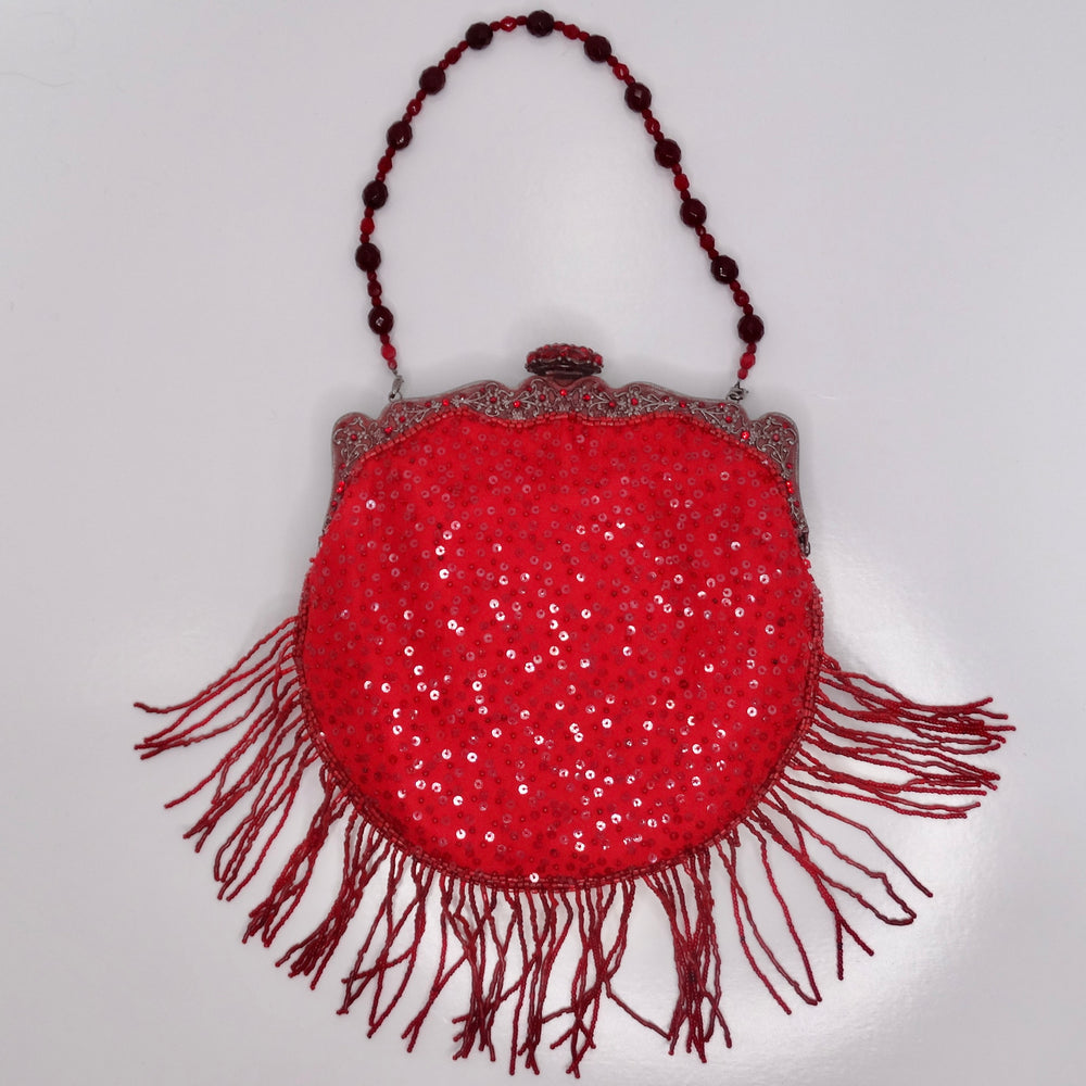 Larisa Barrera Red Embellished Evening Bag