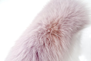 1990s Neiman Marcus Blush Purple Dyed Fox Fur Scarf