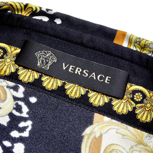 Versace Silk Baroque Button Up Shirt