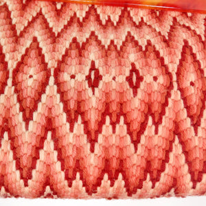 1970s Orange Knit Shoulder Bag