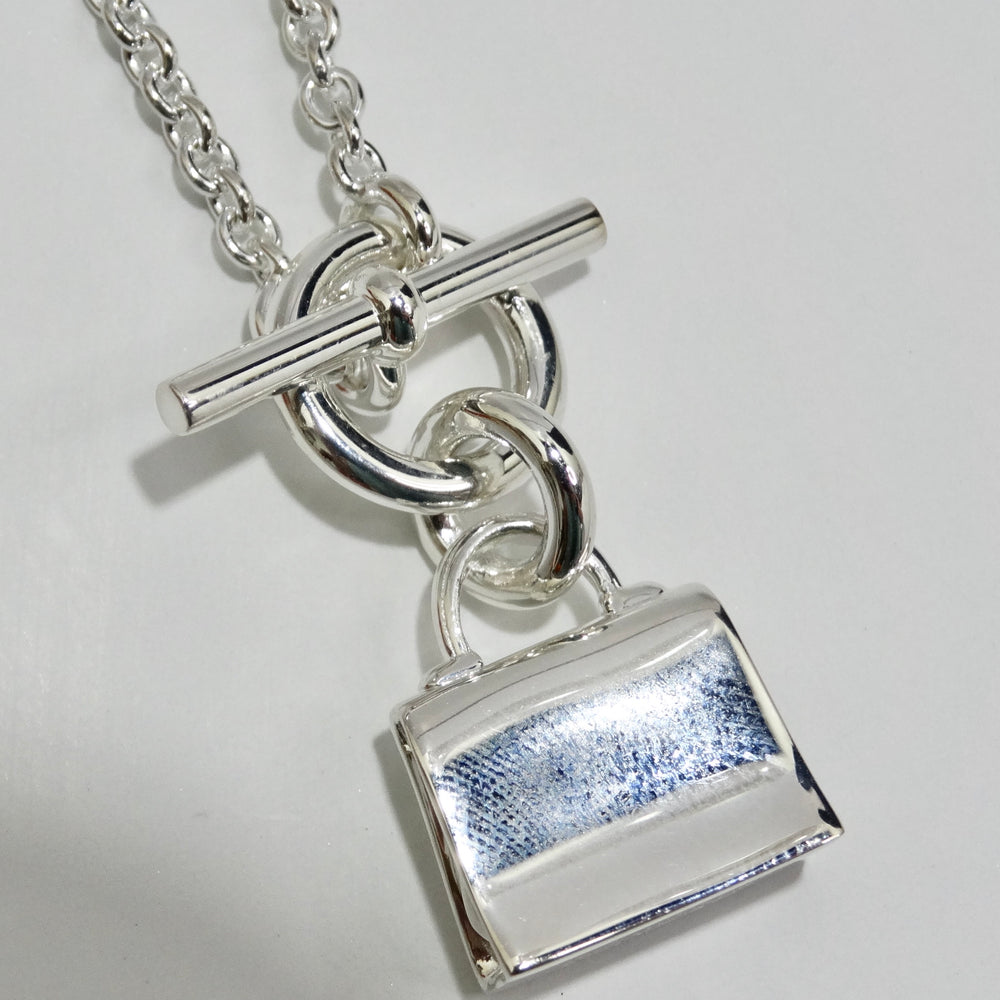 Hermes Amulet 925 Silver Kelly Pendant Necklace – Vintage by Misty