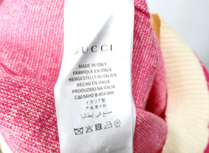 Gucci Pink GG Monogram Logo Cotton Knit Top