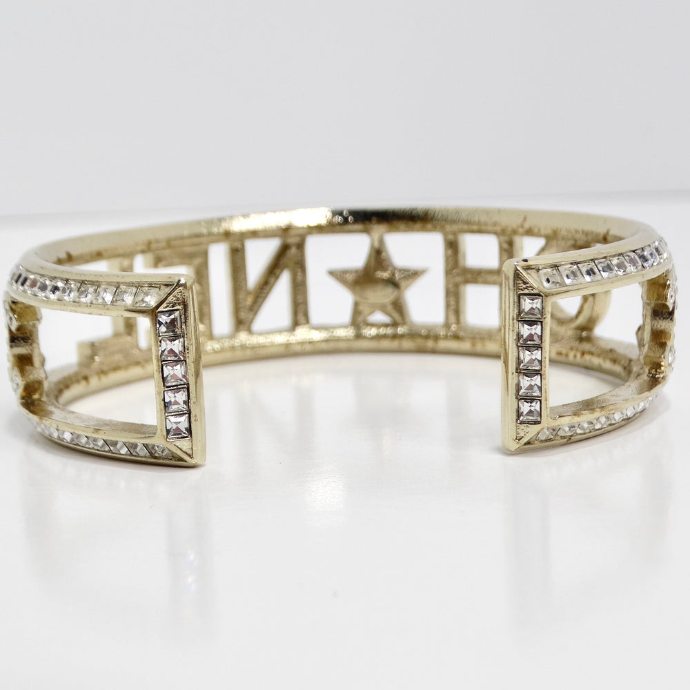 Chanel CC Star Crystal Cuff Bracelet