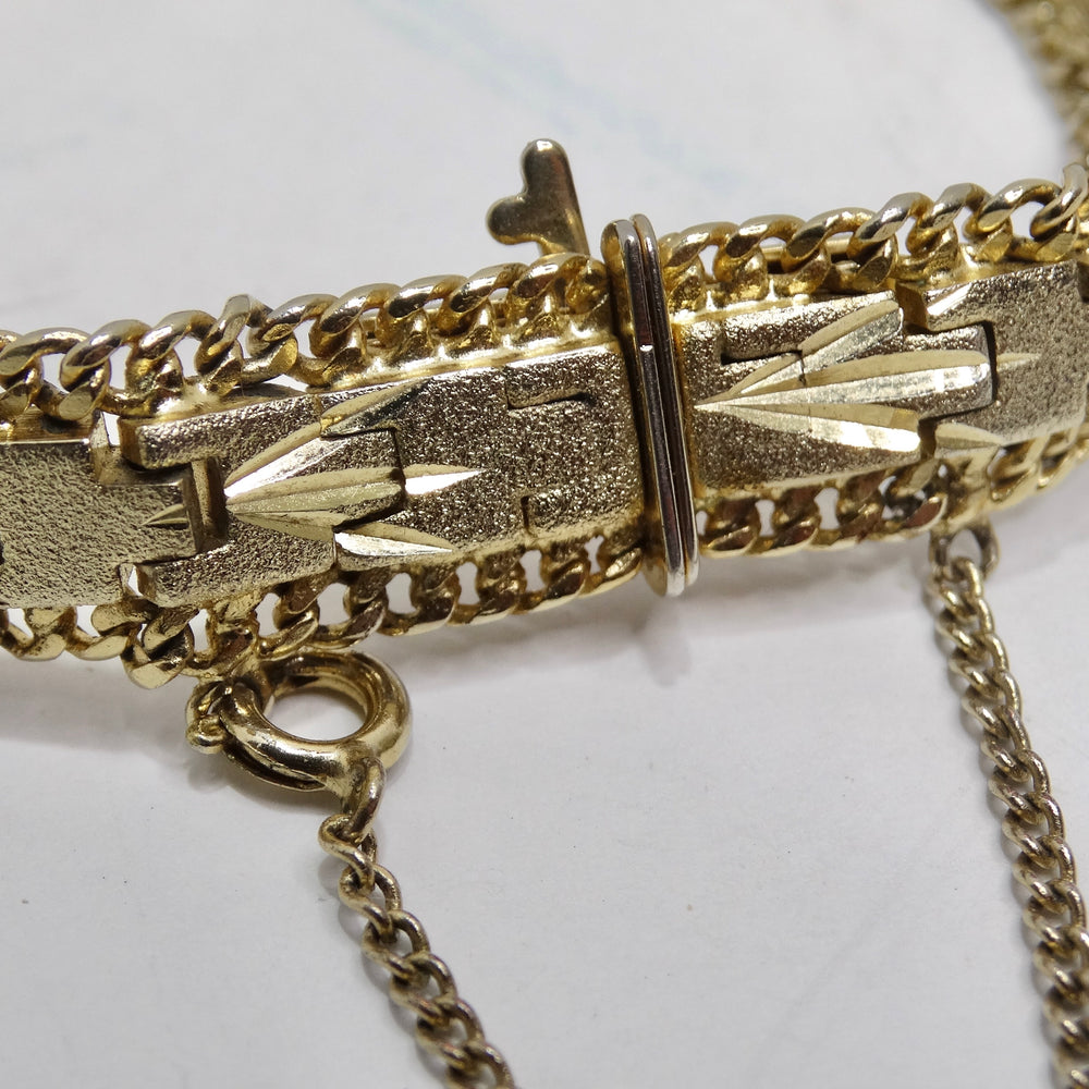 24K Gold Plated 1960s Chain Bracelet