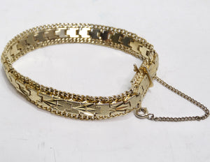 24K Gold Plated 1960s Chain Bracelet