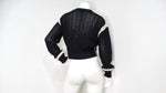 Chanel Black & White Knit Cotton & Silk Cropped Sweater