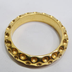 Hermes 24K Gold Plated Scarf Ring